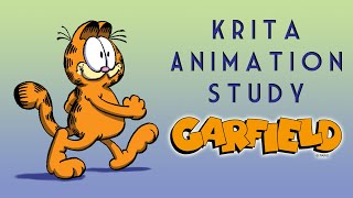 Krita Animation Study Garfield [upl. by Schreck]