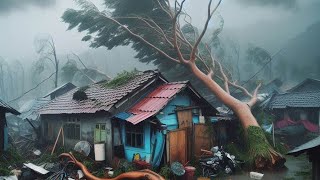 Powerful Winds and Heavy Rains Leave 21 Homes Damaged in Gosali Village indonesia [upl. by Drobman]