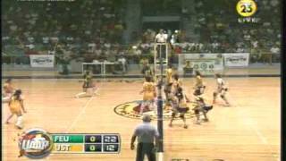 UAAP 71  FEU vs UST  SemiFinals  02222009  Game2  Set 1 3 [upl. by Hannon326]