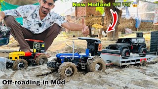 Rc Tractor mud offroading 🔥🔥New Holland vs Hmt 5911 Aakash946 [upl. by Errol197]