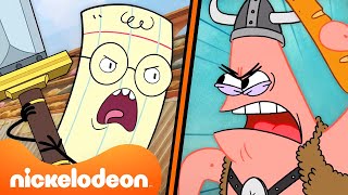 SpongeBob amp Rock Paper Scissors liefern sich 20 Minuten lang einen epischen Kampf 💥  Nickelodeon [upl. by Leona]