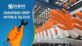 NITRILE DIAMOND GRIP GLOVES  SAFETY PROTECTION FOR WORKERS [upl. by Nordgren462]