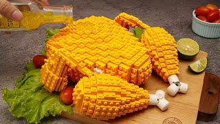 Deep Fried The Whole LEGO CHICKEN  Extra Crispy Recipe  Lego Food in real life [upl. by Tarryn]