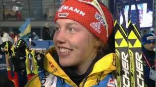 15022013 Biathlon WM Nove Mesto StaffelRelay Winner NorwegenNorway 1st cap Laura Dahlmeierger [upl. by Dong]