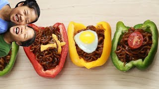 짜장면 Jajangmyeon Black bean sauce Noodles TwinRoozi Family 쌍둥이루지 가족 먹방 Mukbang [upl. by Hars834]