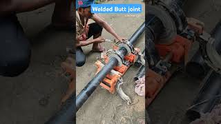 HDPE Pipe weld joint phe hdpe hydrotest jjmpressuretest [upl. by Hodges]