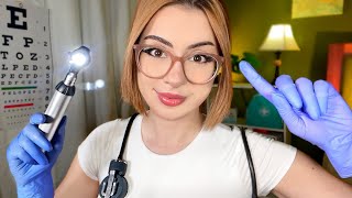 ASMR Infirmière Check Up AU LIT Nurse Roleplay Examen Oreille Yeux nerf cranien Bilan Médical [upl. by Nivert]