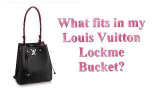 Changing out my Louis Vuitton Bags What fits inside the LV Lockme Bucket Bag [upl. by Beaudoin916]