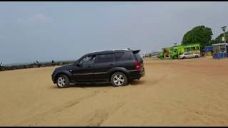 SsangYong Rexton in action on sand  Sri Lanka [upl. by Yessac]