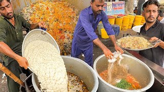 Hyderabadi Biryani Recipe  500 Kg Daily Beef Yakhni Pulao Making  Street Food Karachi Pakistan [upl. by Tinor]