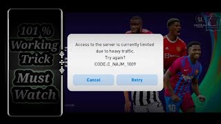 How to fix Access to the server is currently limited due to heavy traffic in pes 2021 today [upl. by Dorsy]