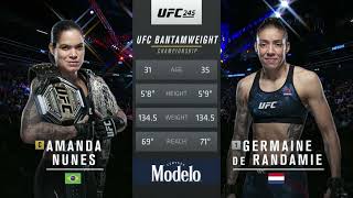 Amanda Nunes vs Germaine de Randamie UFC 245 FULL FIGHT CHAMPIONS [upl. by Peltier92]