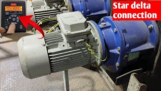 Star delta connection of 3 phase RYB induction motor motor [upl. by Appolonia]