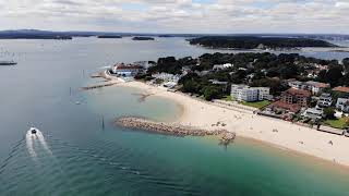 Sandbanks Poole Dorset 4K Drone Footage [upl. by Llerrot]