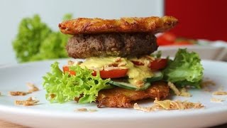 Kartoffelburger Rezept  Potato Burger Recipe  ENG SUBS [upl. by Wardle]