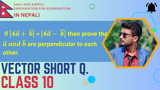 If 4a  b  4a b then prove that a and b are perpendicular to each other Class 10 Vector [upl. by Ready]