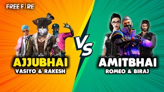 Three vs Three Best Game with Rakesh Vasiyo Romeo and Amitbhai  Garena Free Fire [upl. by Robinette]