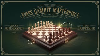 Evans Gambit Masterpiece Adolf Anderssen vs Jean Dufresne [upl. by Devlin838]