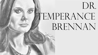 Time Lapse Drawing  Dr Temperance Brennan Bones [upl. by Ayocal]