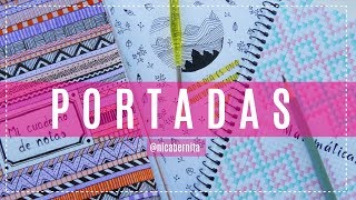 CARÁTULAS y PORTADAS PARA CUADERNOS cuadriculados agendas y libretas ❤ DECORAR CUADERNOS TUMBLR [upl. by Nerehs]