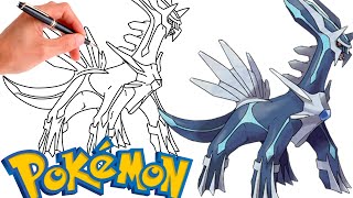 How To Draw DIALGA POKEMON 483  Generation 4 [upl. by Surat]