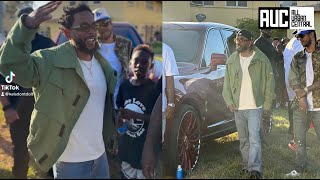 Kendrick Lamar Drives His RED Rolls Royce To Nickerson Garden Projects “Not Like Us” Video Shoot BTS [upl. by Nylauqcaj]