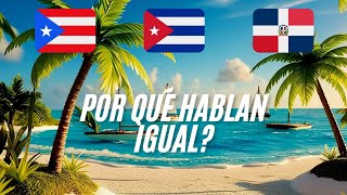 Por qué los cubanos 🇨🇺 dominicanos🇩🇴 y puertorriqueños 🇵🇷 hablan tan parecidoviralvideoparati [upl. by Ahsina297]