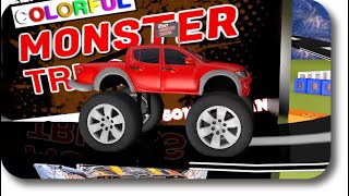 Road Rangers and Haunted Colored Monster Truck Jam [upl. by Rosco118]