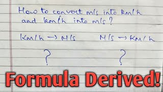 How to convert ms into kmhr and kmhr into ms easily  Class 9 Motion  Fantastico Study [upl. by Melvena]