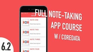 Xcode iOS Swift Course  Create a Full NoteTaking App  Part 62  Note ViewController Setup [upl. by Sutton]