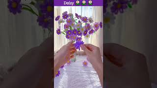 Handmade FlowerEasy DIY With PipecleanerHow to make Daisydiy diyflowerscrepepaperflowerflowers [upl. by Alida187]