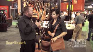 Concealed Carry for Women  Galco Leather Holster Handbags amp Purses  SHOT Show 2012 [upl. by Nort]