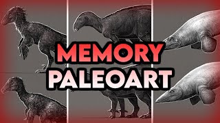 Paleoart from Memory then Reference  Dinosaurs and a Mosasaur [upl. by Danczyk415]