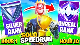 Silver to UNREAL SOLOS SPEEDRUN in 10 Hours OG Fortnite Ranked [upl. by Jean]