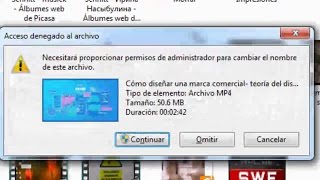 Necesitara proporcionar permisos de administrador para cambiar el nombre de este archivo [upl. by Yelahc627]