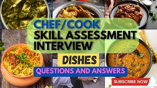 Most Asked Dishes questions amp answers for chefcook skill assessment interview  youtube video 1m [upl. by Delila]