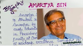 Biography of Amartya sen [upl. by Euqinomad]