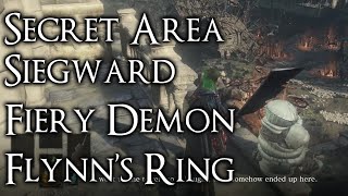 Dark Souls 3 Secret Area In Undead Settlement Seigward Of Catarina Fiery Demon amp Flynns Ring [upl. by Amri647]