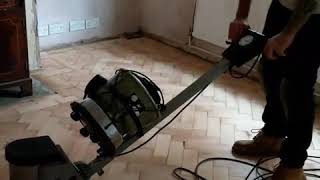 Buffing a wood floor with osmo oil [upl. by Holcomb]