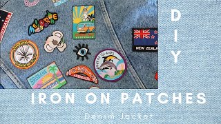 HOW TO IRON ON PATCHES TO A DENIM JACKET  quick and easy DIY  Chloe Ellis [upl. by Alana162]