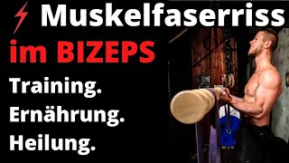 Muskelfaserriss im Bizeps  Training amp Ernährung für schnellere Heilung [upl. by Eiramasil]