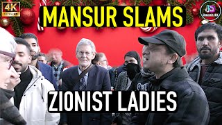 MANSUR SLAMS ZI0NIST LADIES SPEAKERS CORNER [upl. by Linder]