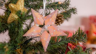 🌟 Stern aus Geldscheinen falten wie ein Origami Profi 🎁 Geldgeschenk für Weihnachten [upl. by Enerual]