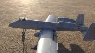 A10 Twin Turbine RC Jet Maiden Flight Jan 1 2013 [upl. by Wrigley]