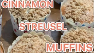 HOW TO MAKE CINNAMON STREUSEL MUFFINS [upl. by Idalla815]