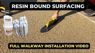 Resin Bound Surfacing  Paving Full Walkway Installation Video Cornfield Blend [upl. by Kraus818]