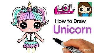 How to Draw Unicorn  LOL Surprise Doll [upl. by Lletnom627]