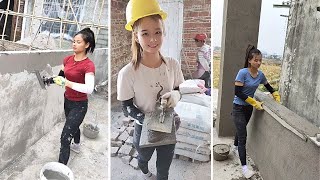 Amazing Lady Construction Workers 😍 Beautiful Female Constructions Workers [upl. by Ellekim]