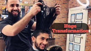 ASMR BARBER  quotMassive Haircut Transformation  Watch the Stunning Makeoverquot [upl. by Hosbein]