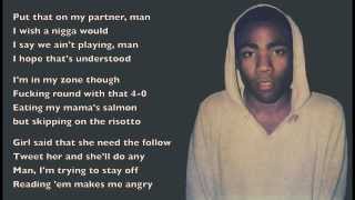 Childish Gambino  Shoulda Known with Lyrics HD [upl. by Penrose]